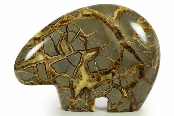 Calcite-Filled Polished Septarian Bear - Utah #344830